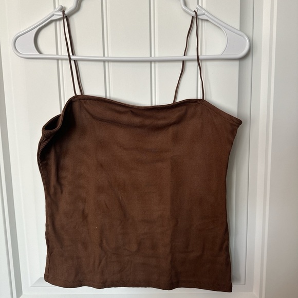 Tops - Brown Spaghetti Strap Top